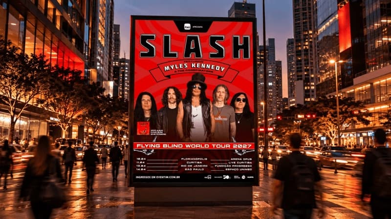 Slash ft. Myles Kennedy and The Conspirators percorrem quatro capitais em abril de 2027
