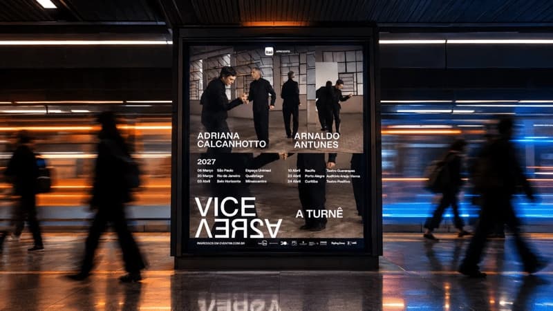 Arnaldo Antunes e Adriana Calcanhotto anunciam turnê de Vice-Versa