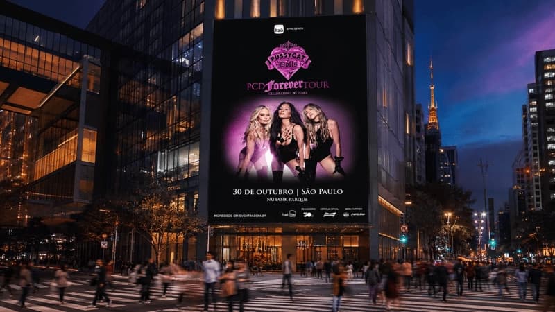 Imagem de divulgação do show do grupo Pussycat Dolls
